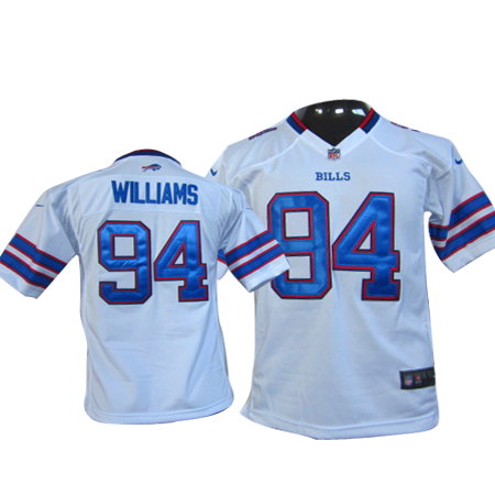 williams Jersey: Nike Youth #94 buffalo bills Jersey in white