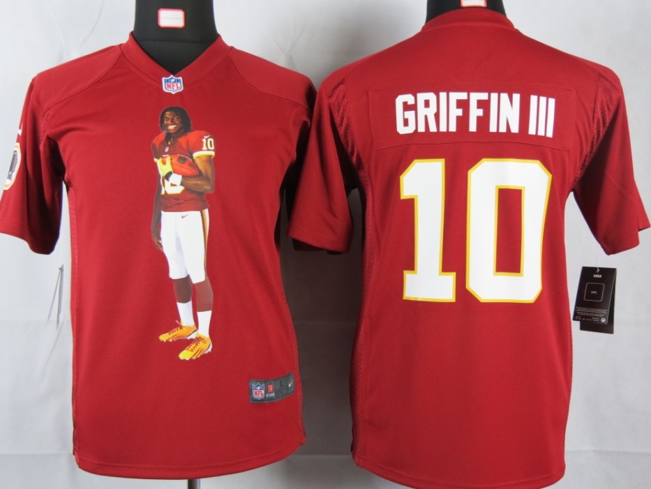 Griffin Red Nike Redskins Youth Portrait Fashion Jersey