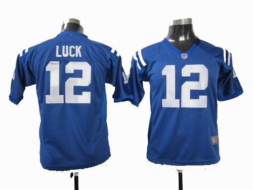 Nike Youth blue LUCK jersey, indianapolis colts #12 jersey