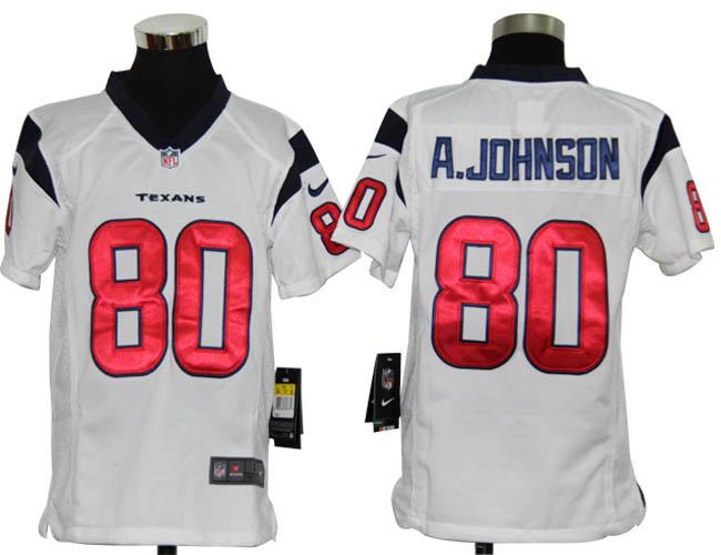 Texans #80 Andre Johnson white Youth Nike NFL Jersey