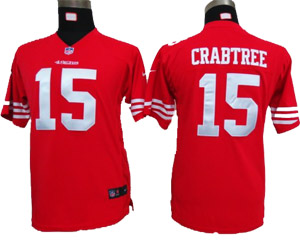 49ers #15 Crabtree red Youth Nike NFL Jersey