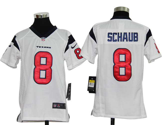 Texans #8 Matt Schaub white Youth Nike NFL Jersey