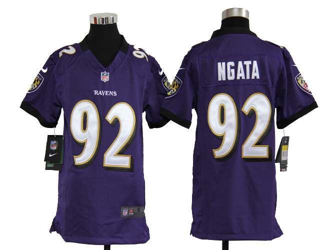 purple Ngata Youth Nike NFL Baltimore Ravens #92 Jersey