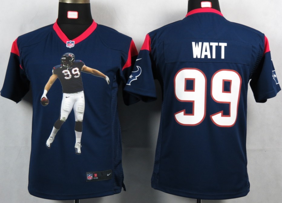 #99 Watt Blue NIKE Houston Texans Youth jersey