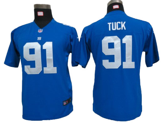 blue Tuck Youth Nike NFL New York Giants #91 Jersey