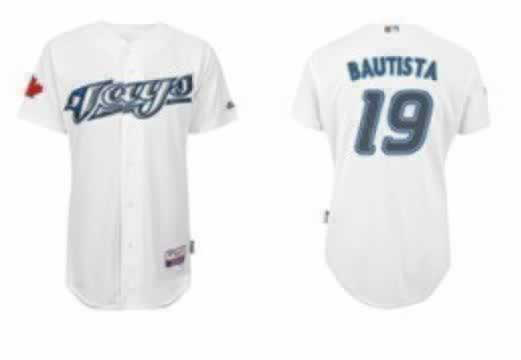 White Bautists jersey, Toronto Blue Jays #19 Youth MLB Jersey