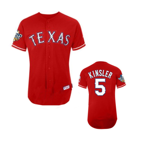 Texas Rangers #5 Kinsler Red Kids MLB Jersey