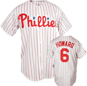 Youth MLB #6 White Ryan Howard Home Philadelphia Phillies jersey