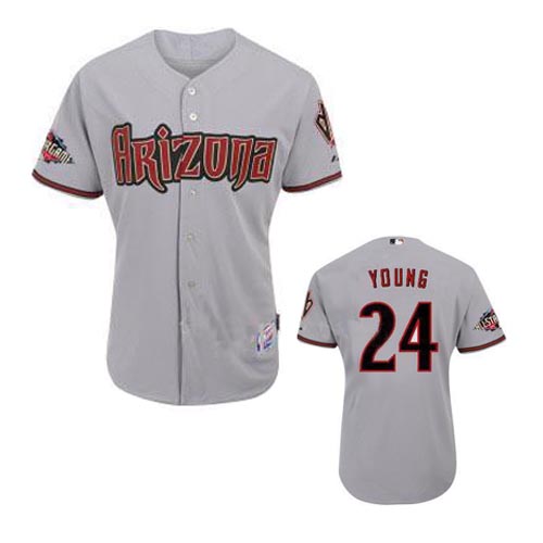 Young Jersey: Cool Base Youth MLB #24 Arizona Diamondbacks Jersey In Grey