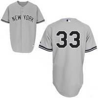 Stitched Youth MLB #33 Grey Nick Swisher New York Yankees jersey