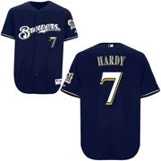 White J.J. Hardy Youth MLB Milwaukee Brewers #7 Jersey