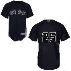 Yankees #25 Mark Teixeira Black Stitched Replithentic Youth MLB Jersey