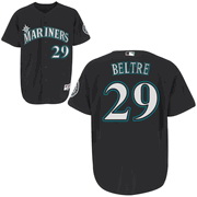 Mariners #29 Adrian Beltre Alternate Black Jersey