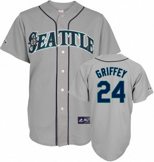 #24 Grey Ken Griffey Road Seattle Mariners Jersey