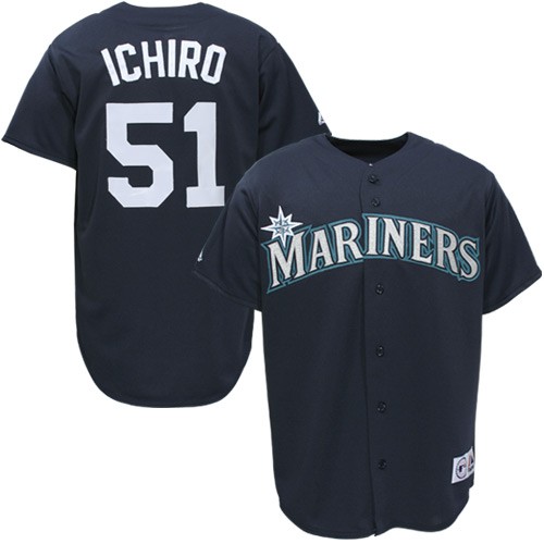 Ichiro Blue MLB Mariners Jersey