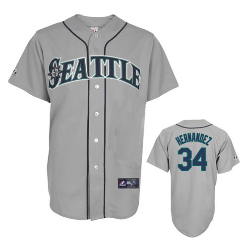 Hernandez Jersey grey #34 MLB Seattle Mariners Jersey