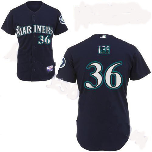 Seattle Mariners #36 Cliff Lee Navy Blue Stitched Replithentic Cool Base Jersey