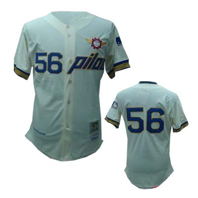 Pilot Jersey Cream #56 MLB Seattle Mariners Jersey