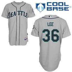 Cliff Lee grey MLB Mariners Jersey