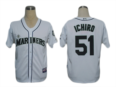 MLB Seattle Mariners #51 Ichiro Jersey in White