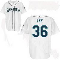 Cliff Lee Jersey White Stitched Cool Base #36 Seattle Mariners Jersey