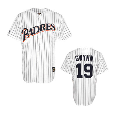 Padres #19 Tony Gwynn White MLB Jersey