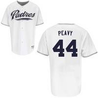 #44 White Jake Peavy Home San Diego Padres Jersey