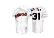 Padres #31 Dave Winfield White Mitchell&Ness Jersey