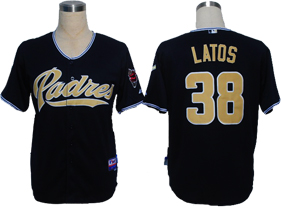 Black #38 Latos MLB San Diego Padres Jersey