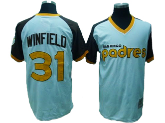 White Winfield MLB San Diego Padres #31 Jersey