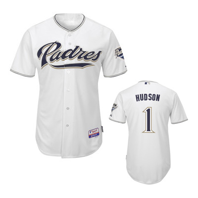 San Diego Padres #1 Orlando Hudson Jersey in White