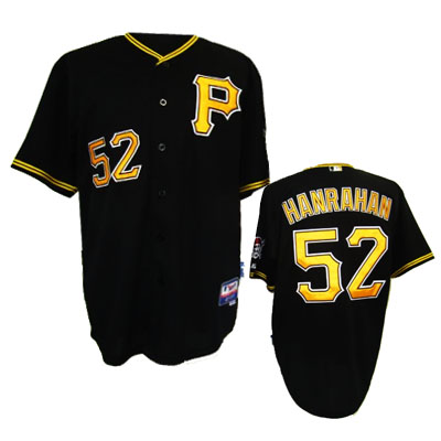 Hanrahan Jersey: #52 Pittsburgh Pirates Jersey in Black