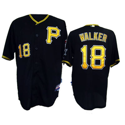 Pittsburgh Pirates #18 Walker MLB Jersey in Black