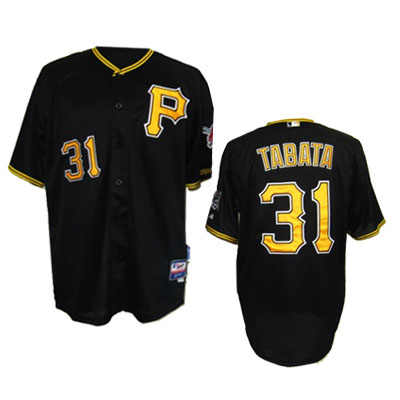 #31 Tabata Black MLB Pittsburgh Pirates Jersey