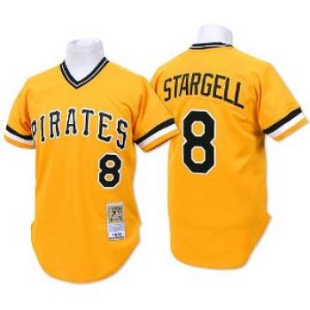 Pittsburgh Pirates #8 Stargell MLB Jersey in Yellow