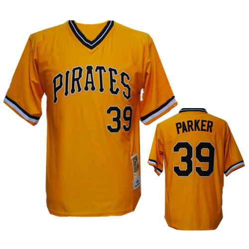 Parker Jersey: M&N #39 MLB Pittsburgh Pirates Jersey in Yellow