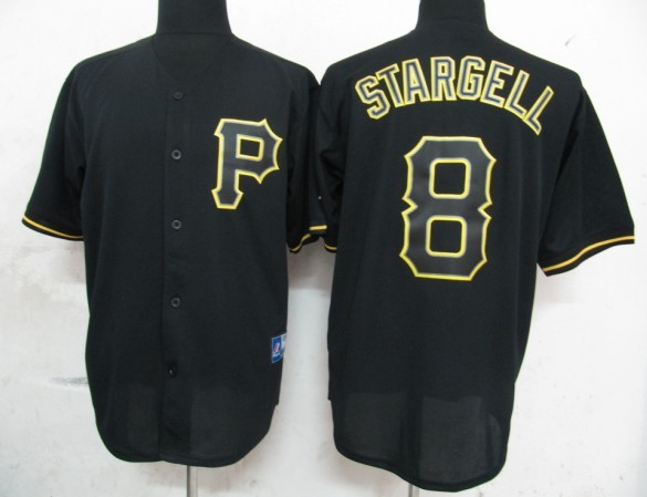 Willie Stargell Jersey Black Fashion #8 MLB Pittsburgh Pirates Jersey