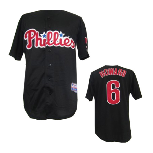 Black Howard MLB Philadelphia Phillies #6 Jersey