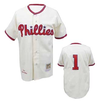 Richie Ashburn Cream MLB Phillies Mitchell And Ness Jersey