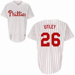 C.Utley Home Jersey: #26 Philadelphia Phillies Jersey in White