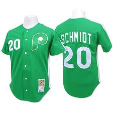 Philadelphia Phillies #20 Mike Schmidt Green M&N Throwback Jersey