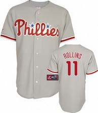 Rollins Grey Jersey, Philadelphia Phillies #11 Jersey