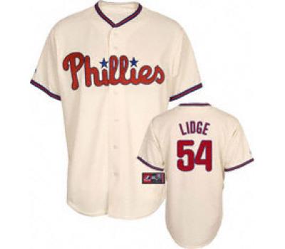 Phillies #54 Lidge Cream Jersey
