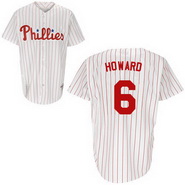 White R.Howard Home MLB Philadelphia Phillies #6 Jersey