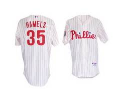 Pinstripe White Cole Hamels MLB Philadelphia Phillies #35 Jersey