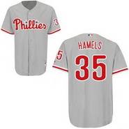 Grey Cole Hamels Road 2008 World Philadelphia Phillies #35 Jersey