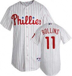 White Rollins MLB Philadelphia Phillies #11 Jersey
