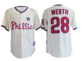 Werth Cream Jersey, Philadelphia Phillies #28 MLB Jersey