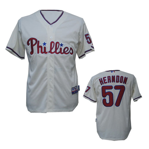 #57 Herndon Cream MLB Philadelphia Phillies Jersey