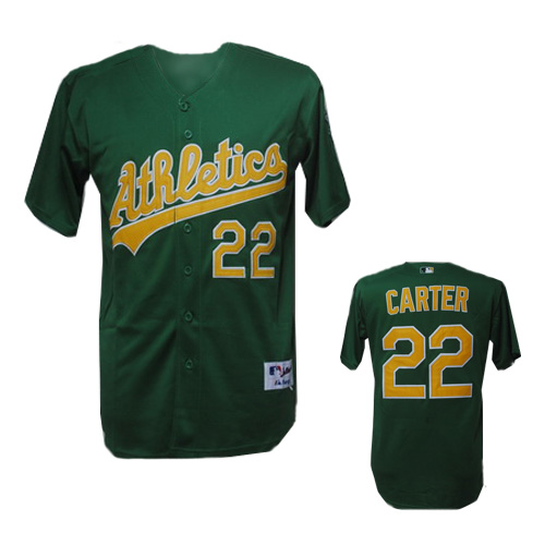 Oakland Athletics #22 Carter MLB jersey in Green